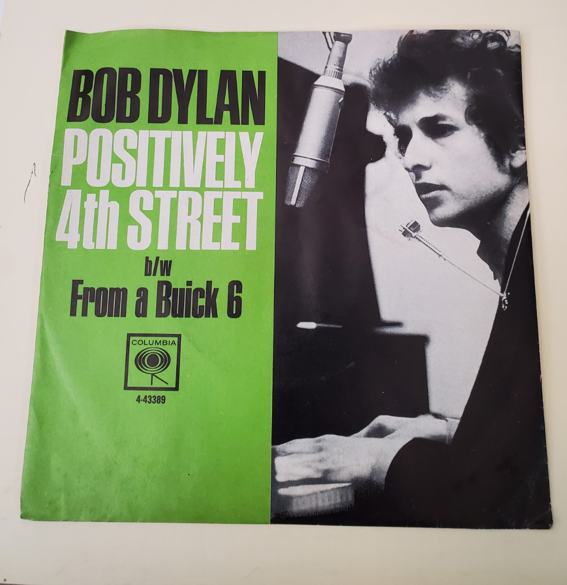 Bob Dylan POSITIVELY 4TH STREET (PICTURE SLEEVE ONLY) VG+ TO