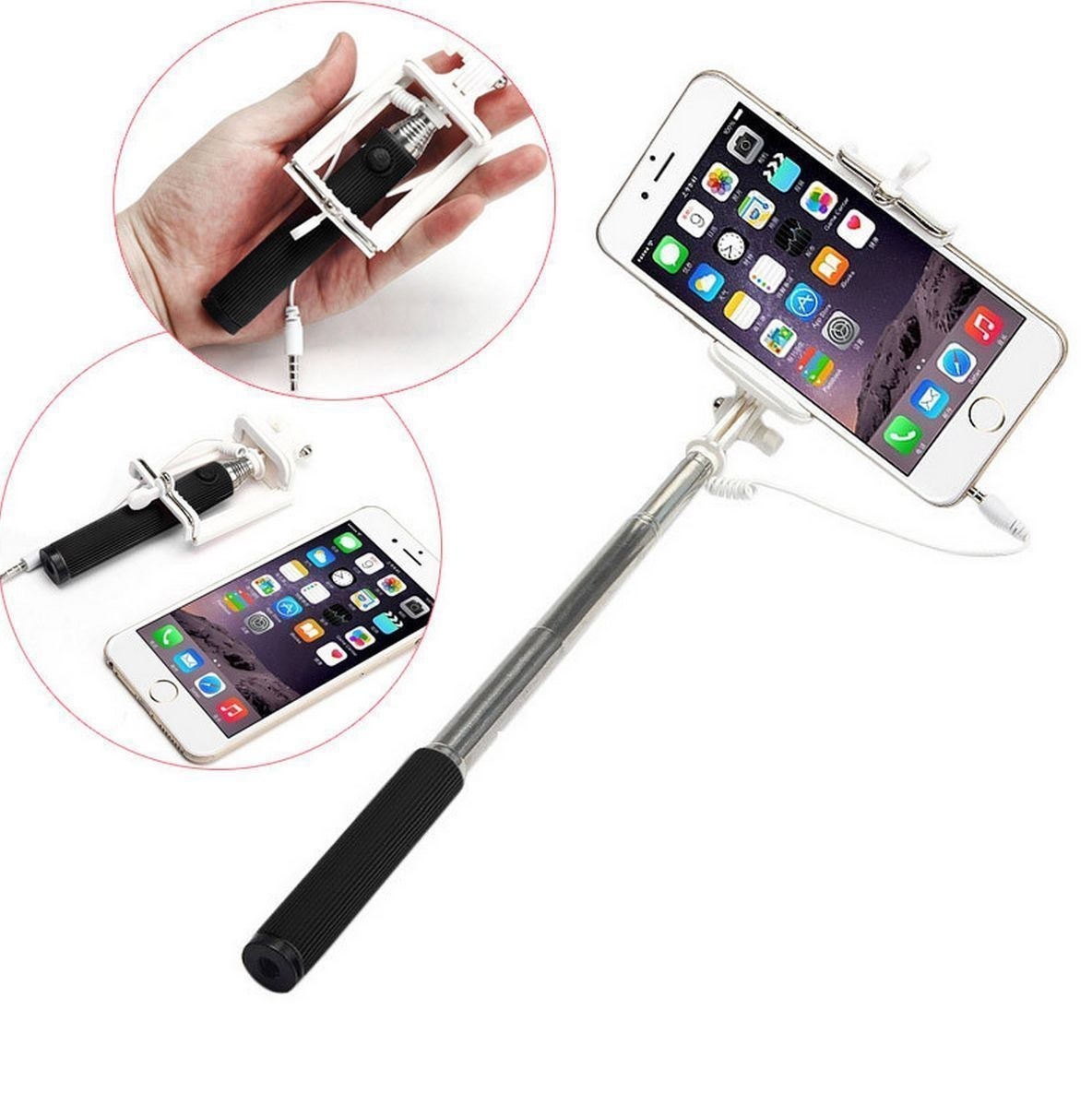 Mini Monopod Asta Bastone Selfie Allungabile Foto Smartphone Supporto hsb
