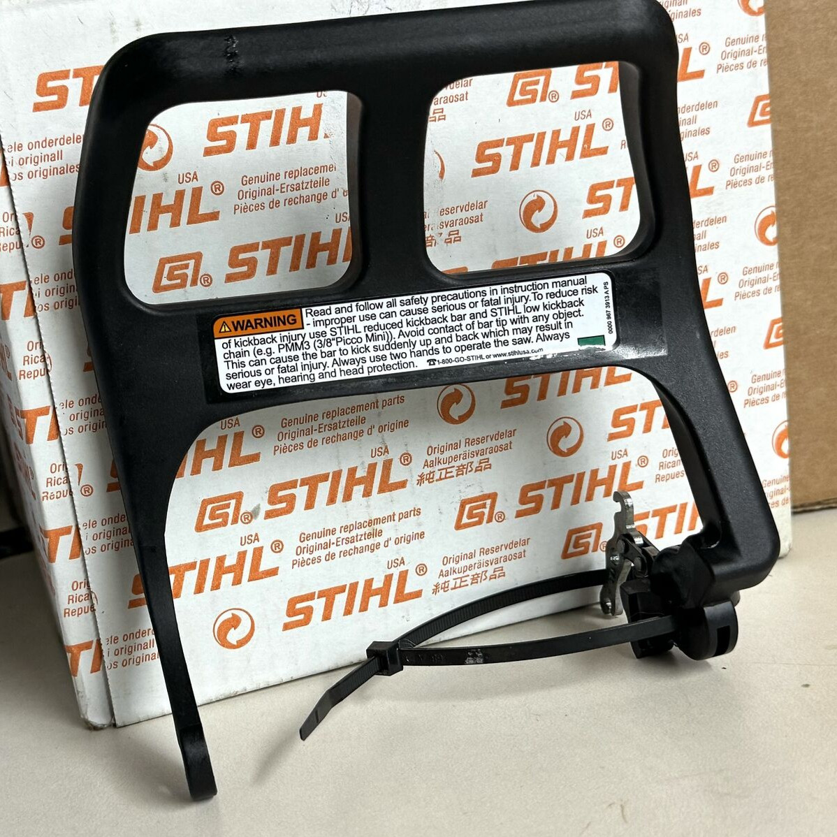 STIHL OEM HAND GUARD ASSY 1130 790 9101 / 9100  : STRIPPED NEW MS170 MS180 C-BE - Picture 1 of 4