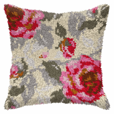 Orchidea Latch Hook Kit: Cushion: Large: Roses