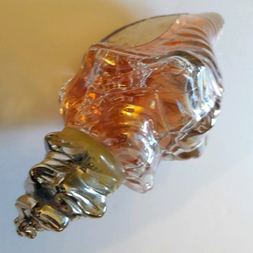 Vintage Avon Lilac Foaming Bath Oil in Carnival Glass Shell Bottle - RARE!