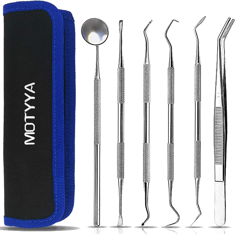 Dental Cleaning Tools 6 Pack, Professional Dental Hygiene Kit Teeth Tool Set for