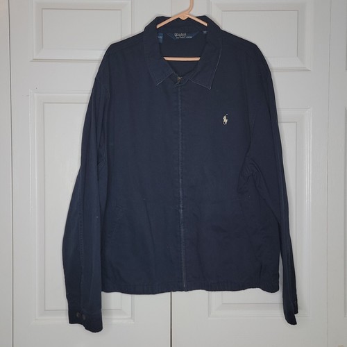 Polo by Ralph Lauren ネイビー ジャケット XXL Polo Ralph Lauren Jacket Coat Navy Blue XXL Full Zip Cotton