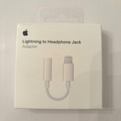 Genuine Apple Lightning to 3.5mm Headphone Jack Adapter MMX62AM/A - Open Box
