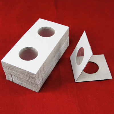 Cardboard 2 x 2 Coin Holder Mylar Flips for US Quarters 24.3mm or .956'', Qty.50