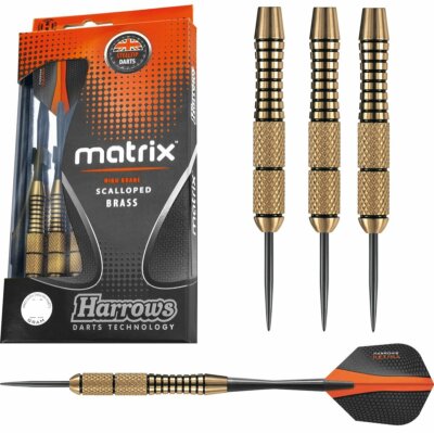 22 gram HARROWS MATRIX   BRASS STEEL TIP DARTS...