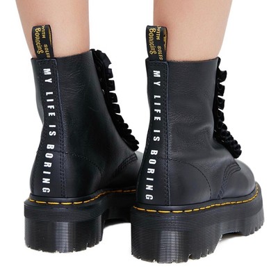 lazy oaf dr martens jungle boots