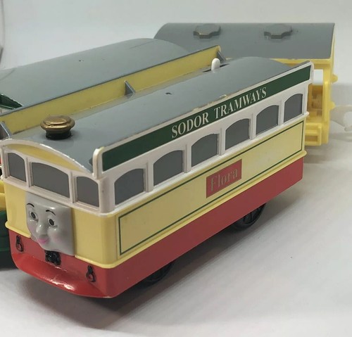 Trackmaster Thomas & Friends Flora Tram Trolley And Caboose