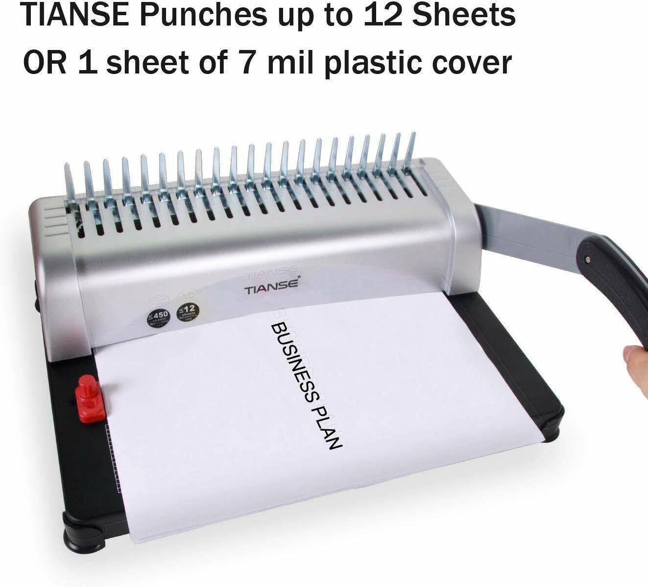 Binding Machine, 21Hole, 450 Sheet, Spiral Binding Machine with