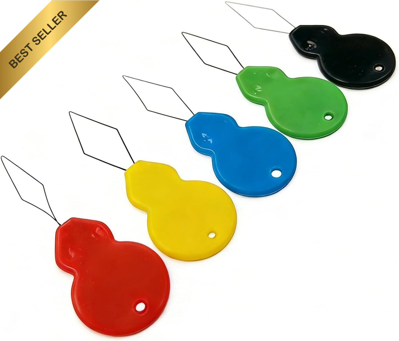 20 Pcs Needle Threaders Brass Wire Gourd Shaped Plastic Needle Thread Easy to In