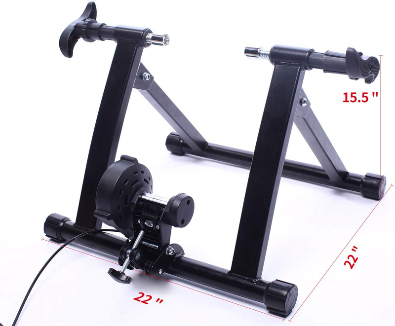 Magnetic Bike Trainer Stand Premium Steel Bicycle Indoor Exercise Fitness Black