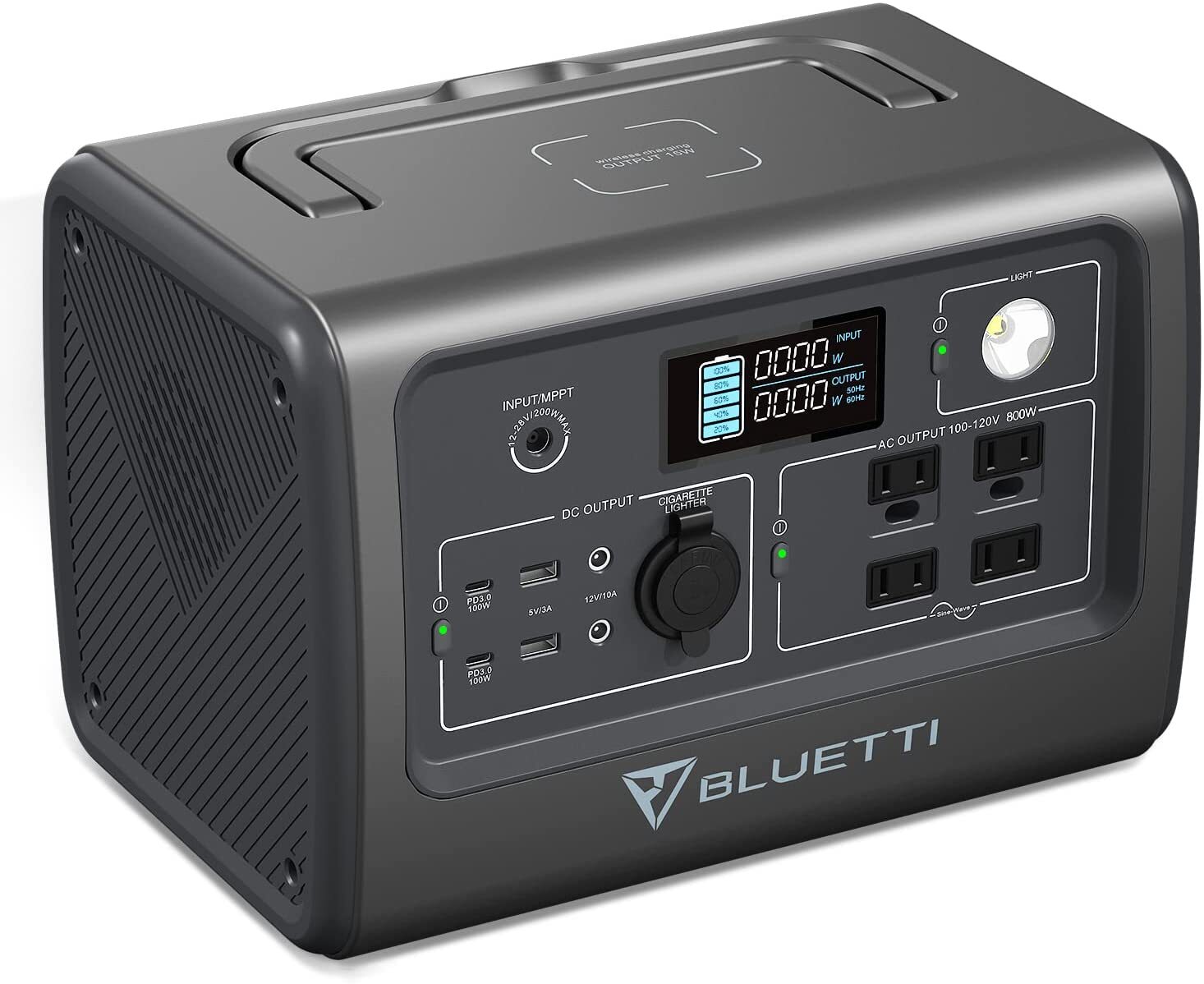 BLUETTI EB70S 800W Portable Power Station Solar Generator for Outdoor Camping