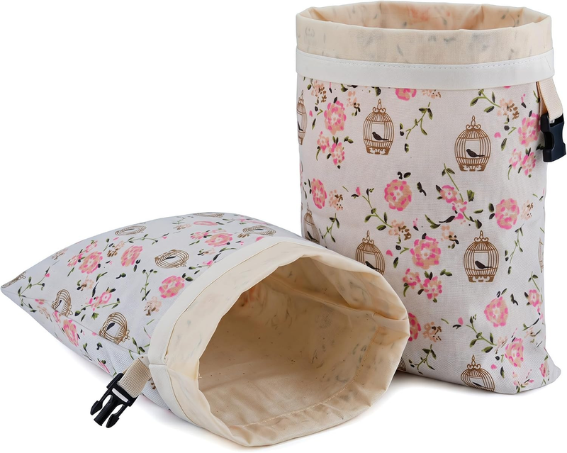 2 Pack Reusable Beeswax Bread Bags, Large Linen Sourdough Bread Bags for Homemad