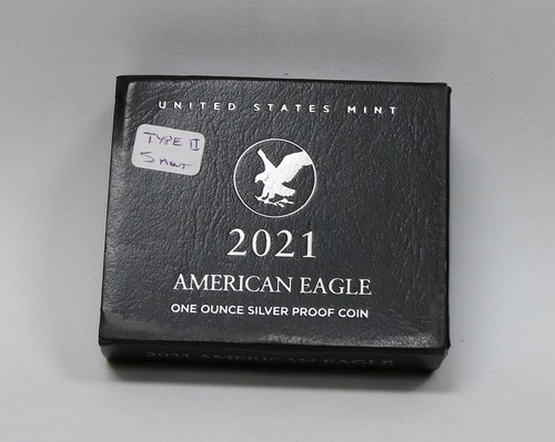 2021- S TYPE 2 $1 AMERICAN SILVER PROOF EAGLE OGP ~ FREE SHIPPING #1801 Front