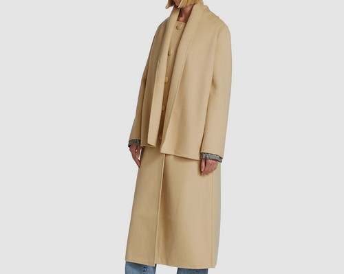 Pre-owned Tove $1315  Women's Beige Mio Lambswool Coat Jacket Size 38/6