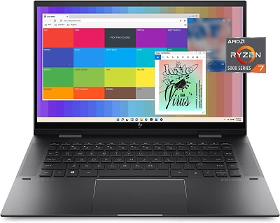 NEW HP Envy x360 Convertible 15-eu1026nr Laptop Tablet Ryzen 7 8GB 512GB SSD