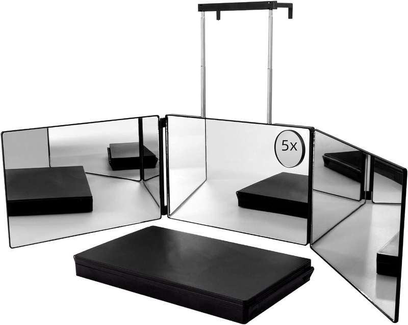 3 Way Mirror for Hair Cutting, 360 Mirror for Haircuts for Men