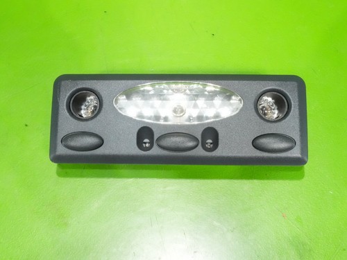 02-08 Mini Cooper S R52 OEM front roof map reading dome light lamp blue 63316962