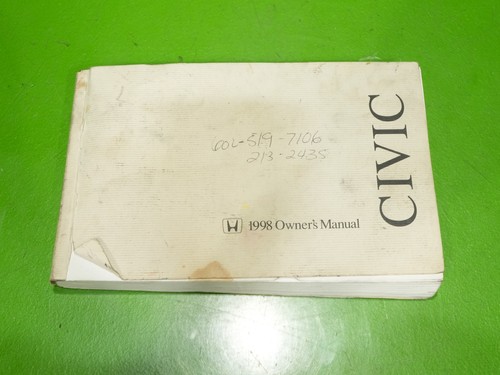 1998 Honda Civic OEM owners manual booklet guide