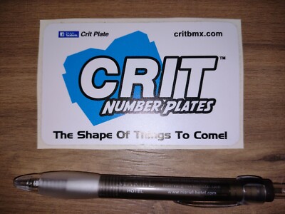 CRIT BMX NUMBER PLATE STICKER REDLINE DK MCS GT S&M FREEAGENT CRUPI FORMULA GHP
