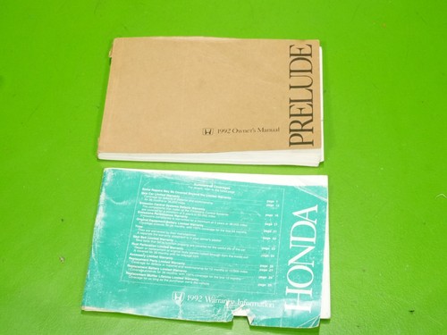 92 Prelude OEM owners manual warranty information booklet leaflet