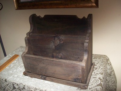 Antique Rustic Two Tier Magazine.  All Solid Wood. Great Condition