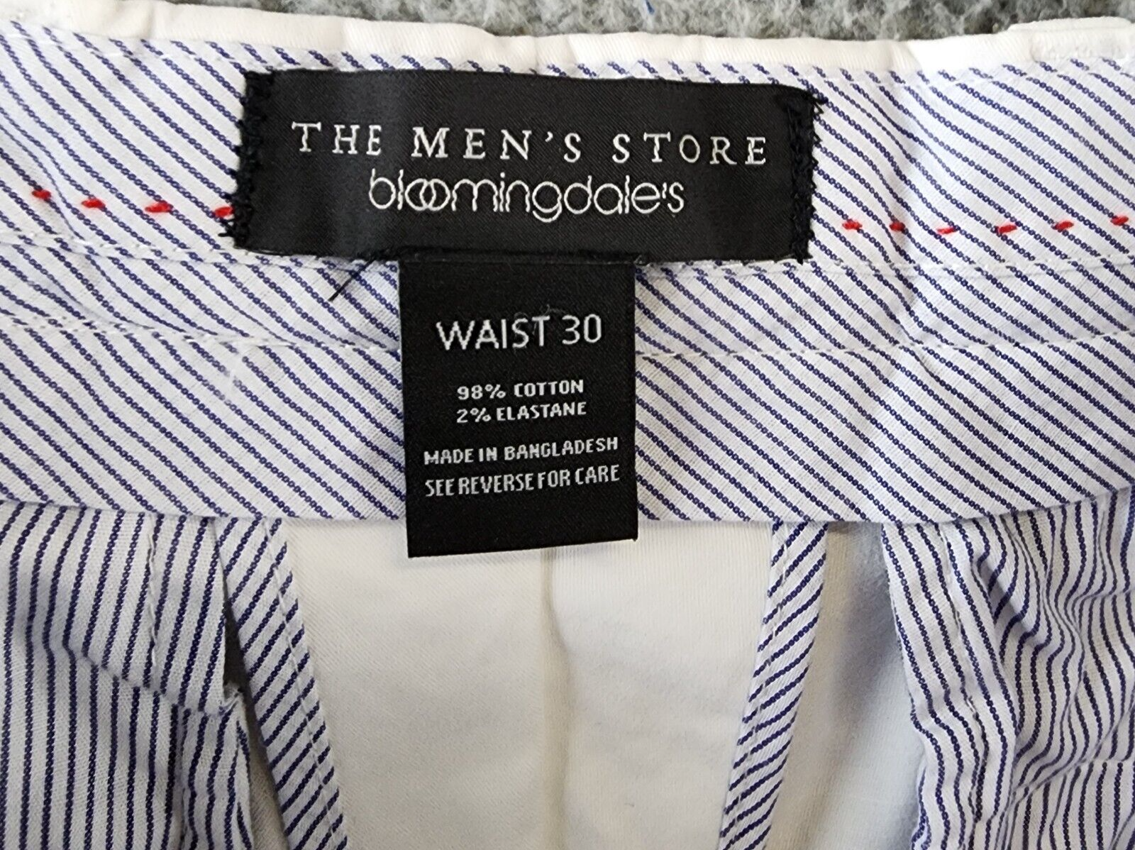 The Men's Store at Bloomingdale's Twill Regular Fit Shorts Men's 30 White Pocket - Picture 9 of 13