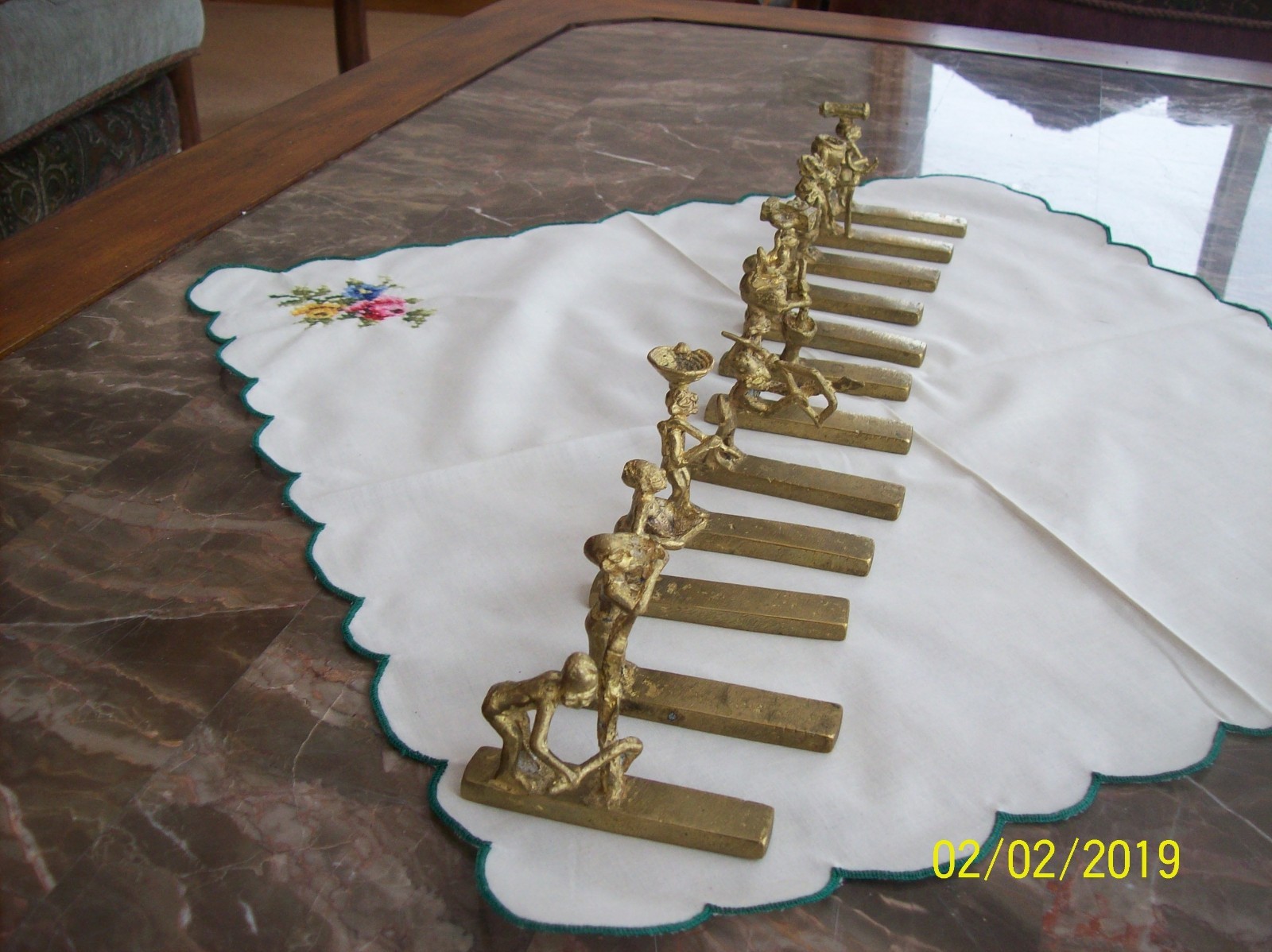 Tribal Knife Rests inspired by Ghana, Africa Tribal Art, Ashanti Akan Set Of 12