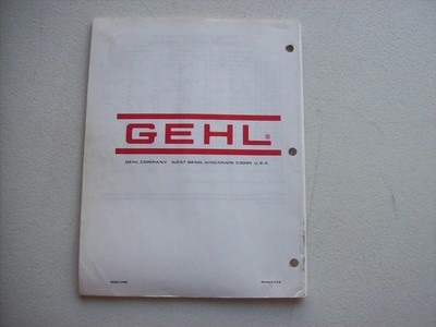 Original GEHL 3510 3610 SL3510 SL3610 Skid Loader ~ Operator's Manual