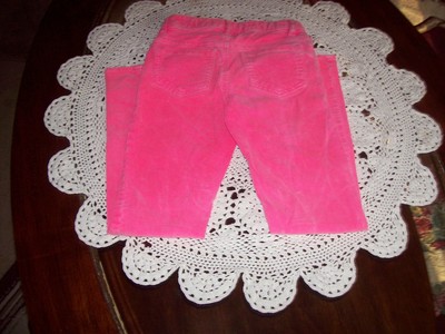 Girl's GAP KIDS Neon Corduroy Pants  Pink Orange  Size 7 Slim  Lot of 2
