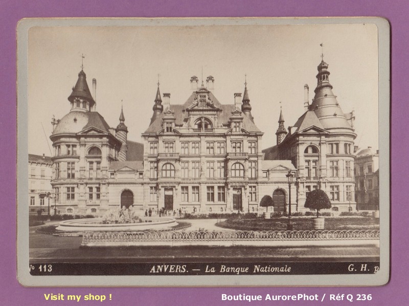 Cdv Cabinet Belgique, Anvers, La Banque Nationale, Antwerpen  -Q236