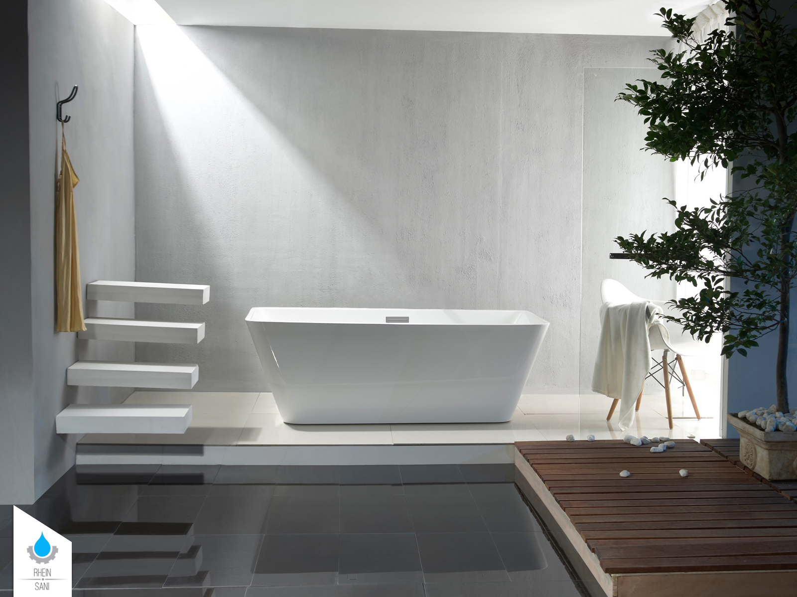 Freistehende Badewanne Wanne Standbadewanne Duschen Pool Dusche Quadro 170x80