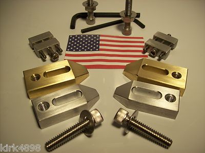 SET OF 2 ALUMINUM MACHINE SHOP VISE STOPS FOR CNC OR MANUAL WORK OR HOBBY