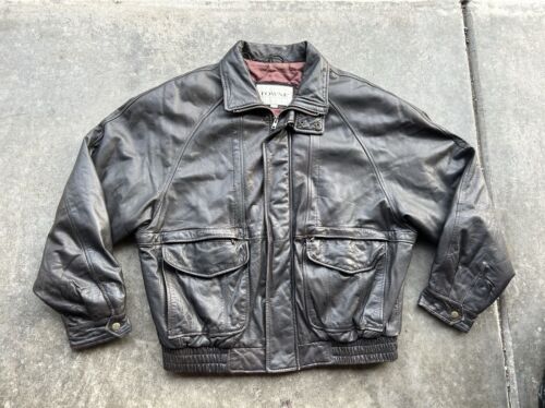 VTG Towne London Fog Men's Large Leather Bomber Jacket | eBay VTG Towne London Fog Men's Large Leather Bomber Jacket | eBay
