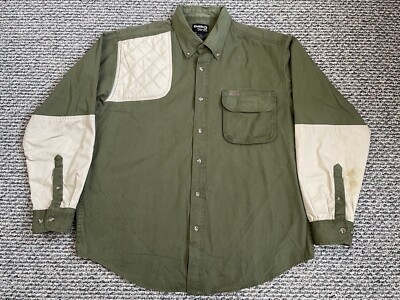 Gander Mountain Guide Series Button Shirt Men s L Padded Vented Pocket Cotton