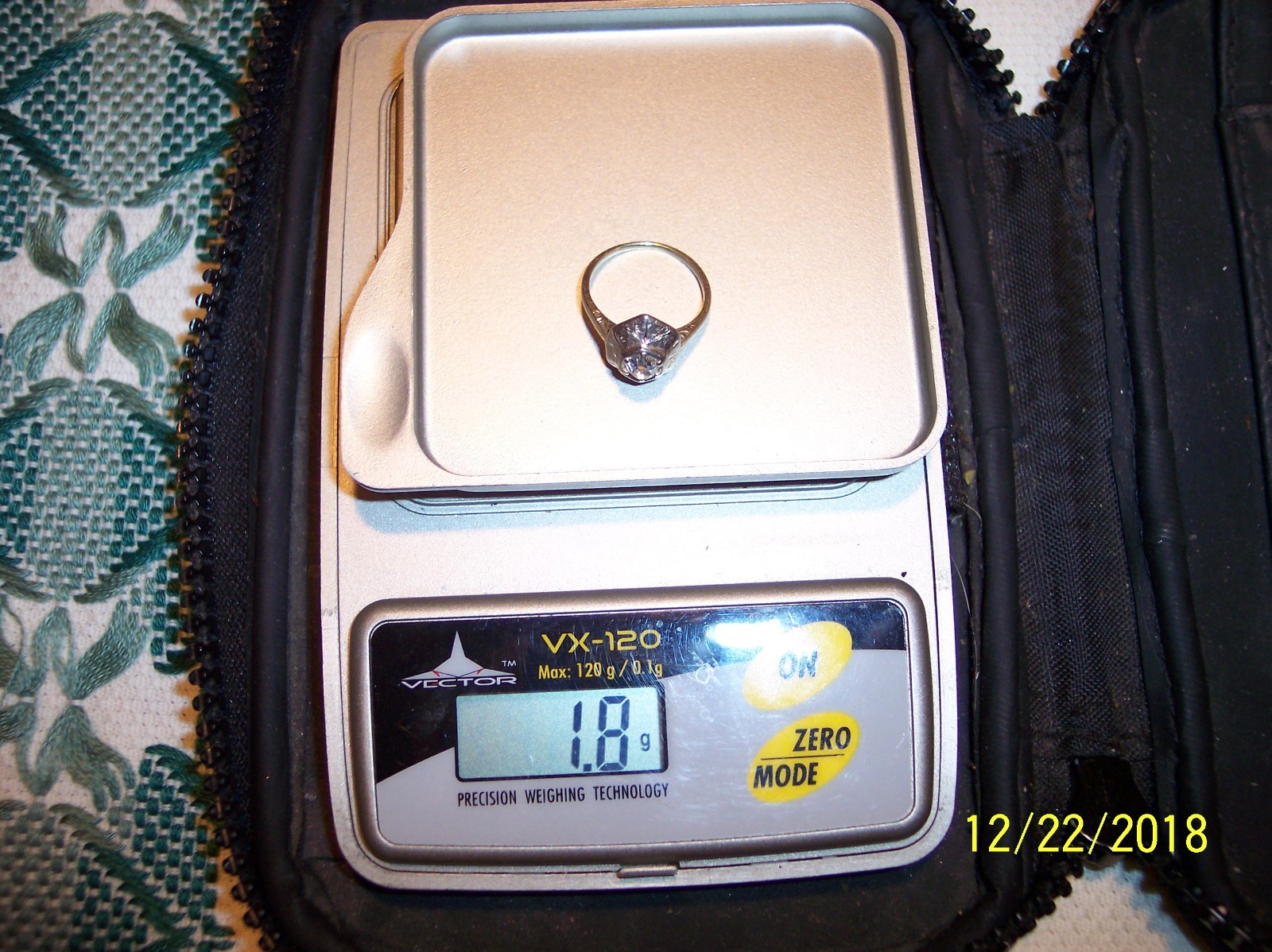 14K Yellow Gold Old European / Mine Cut DIAMOND Solitaire Antique Ring