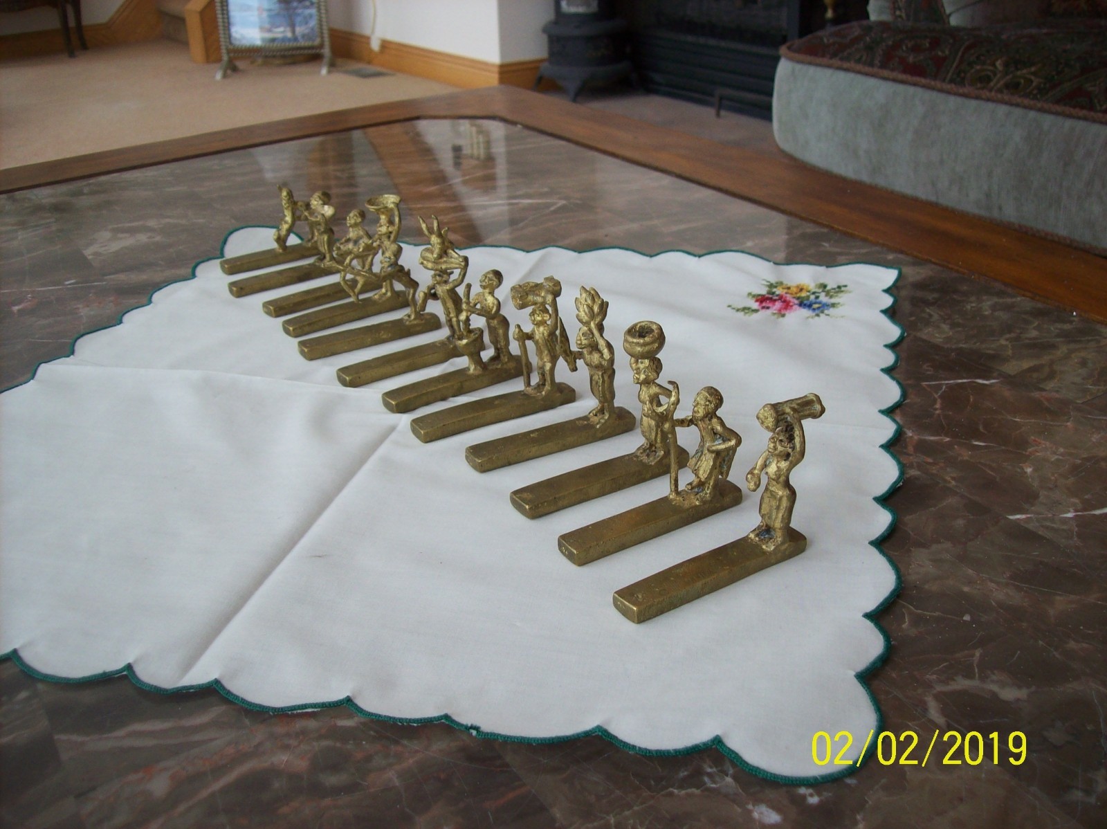 Tribal Knife Rests inspired by Ghana, Africa Tribal Art, Ashanti Akan Set Of 12