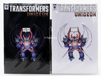 Transformers Unicron Issue 6 Retailer Exclusive Varient JPG Mcfly Cover A&B 2 PC