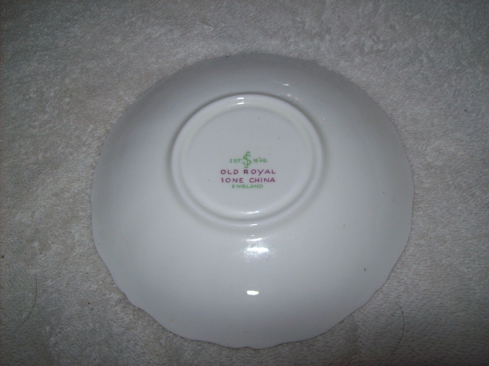 VINTAGE Old Royal Bone China Teacup  SAUCER ONLY Butterfly Chintz