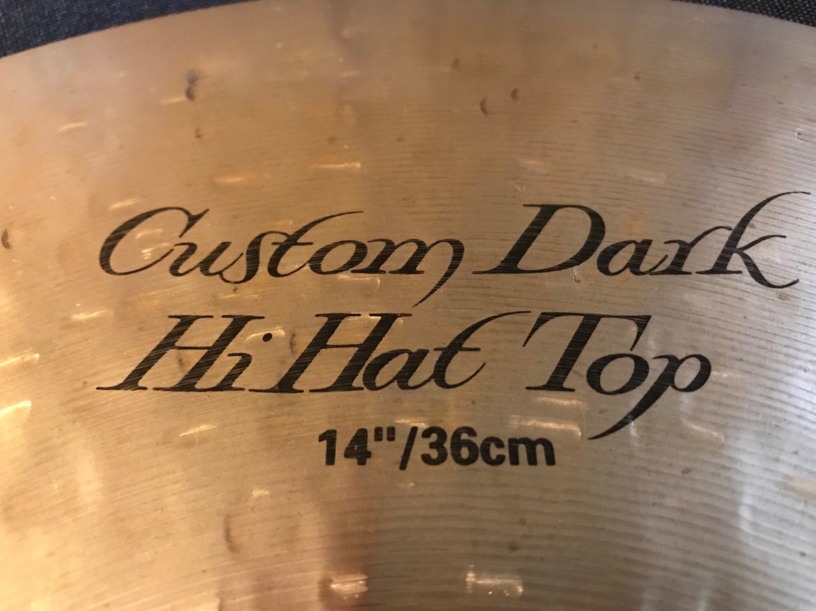 Zildjian k custom dark 14” hi hat top cymbal