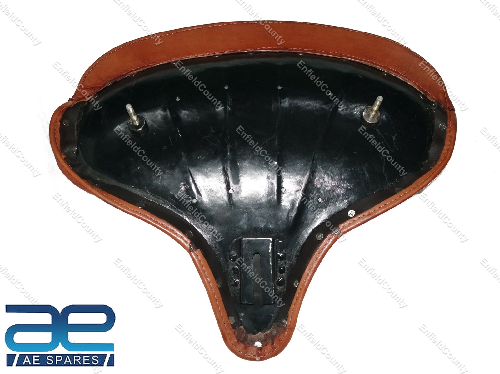 For HARLEY WLA WLC VL WL Knucklehead Brown Leather Flower carved Solo Seat 