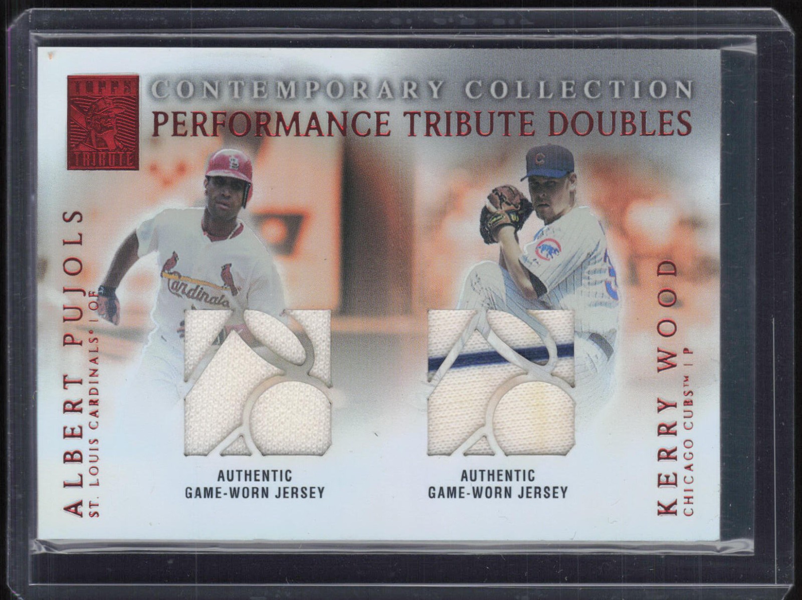 2003 Topps Tribute Contemporary Collection Red Albert Pujols Wood /5 Jersey