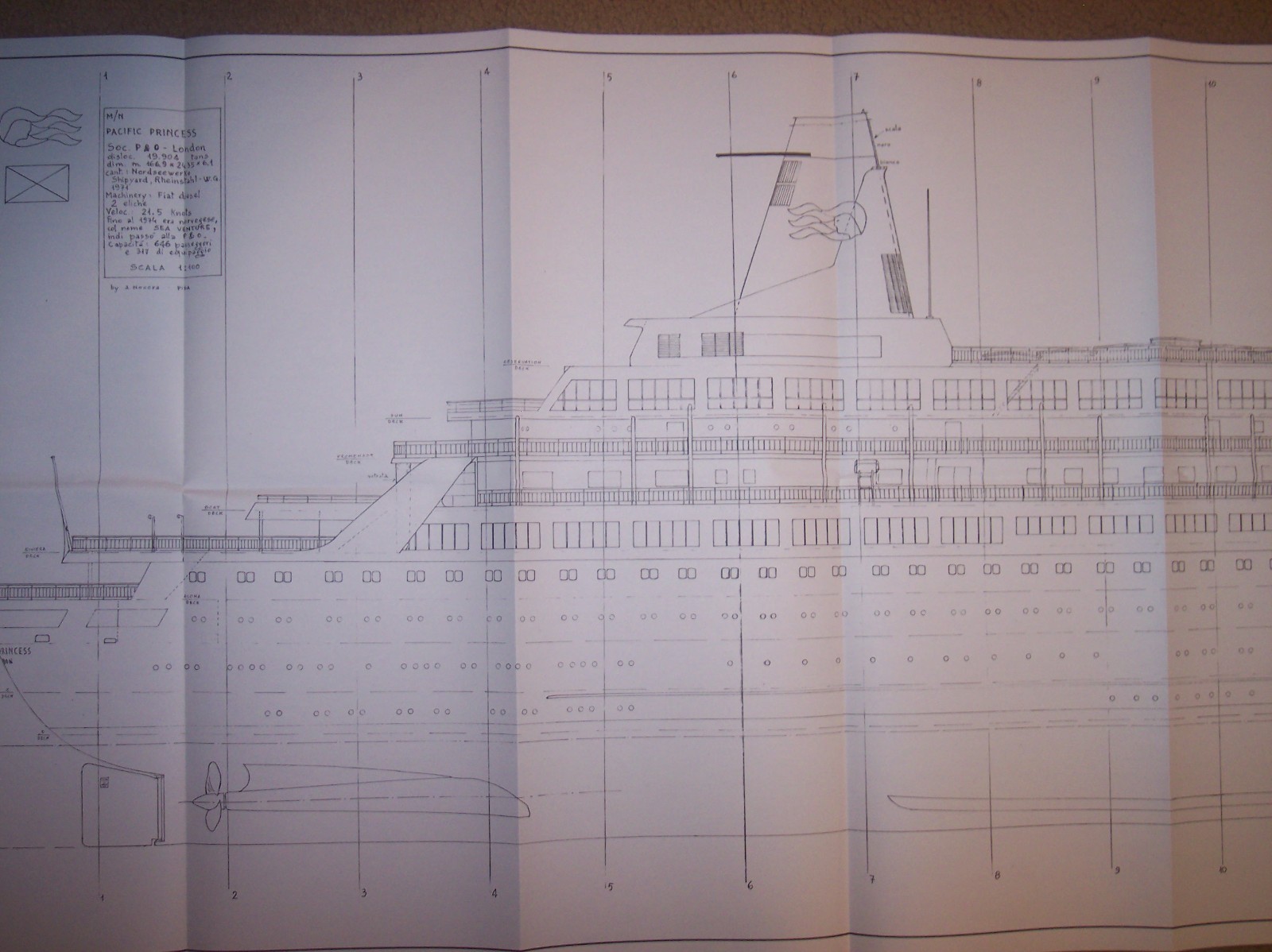 PACIFIC PRINCESS /THE LOVE BOAT SHIP PLANS