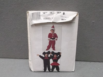 TODDLER SIZE UNCUT MCCALLS 5620 COSTUME PATTERN CLOWN MOUSE CAT BUNNY PRINCESS