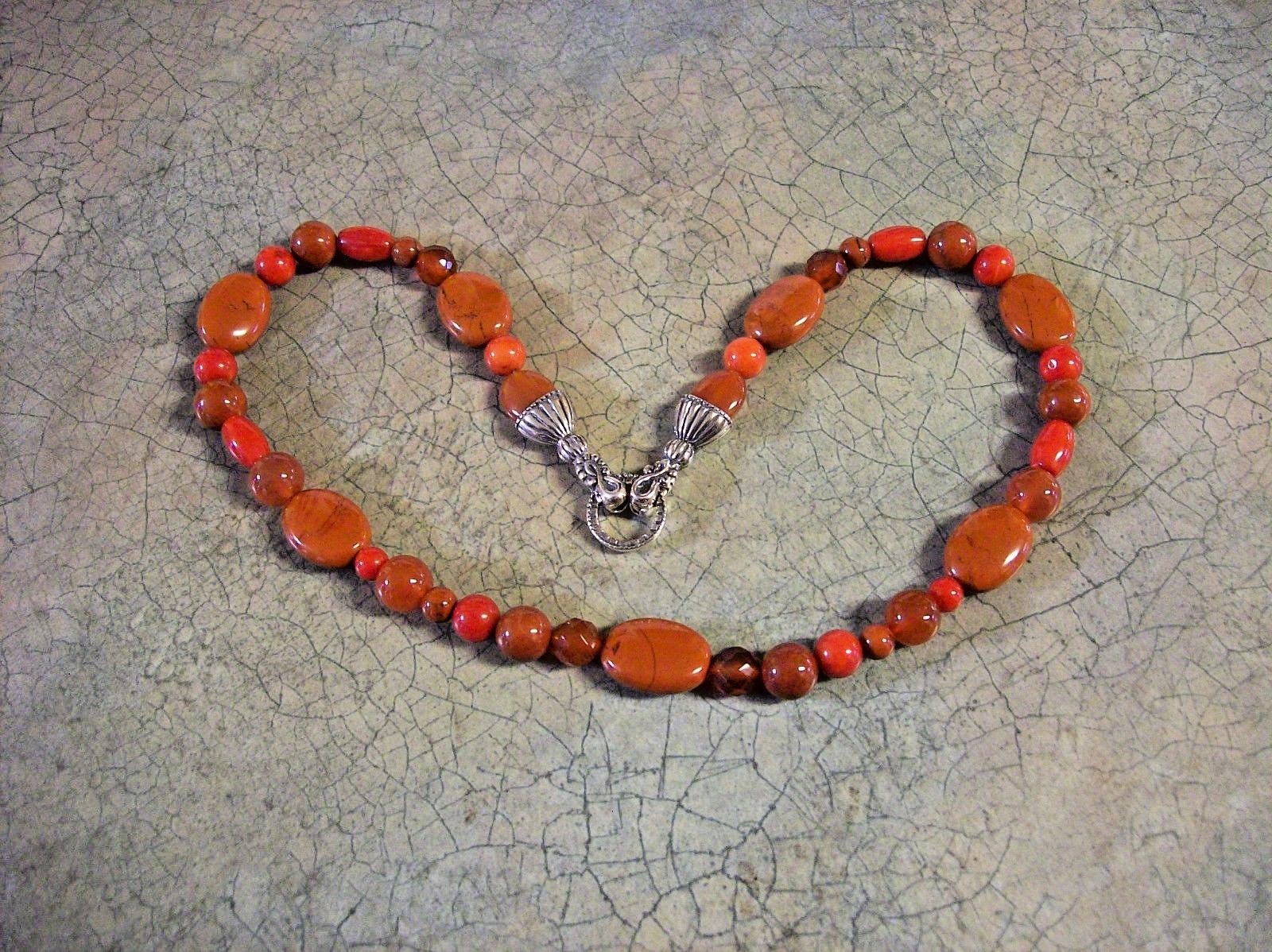 CAROLYN POLLACK RED CORAL NECKLACE ALONE OR FOR ENHANCERS 18