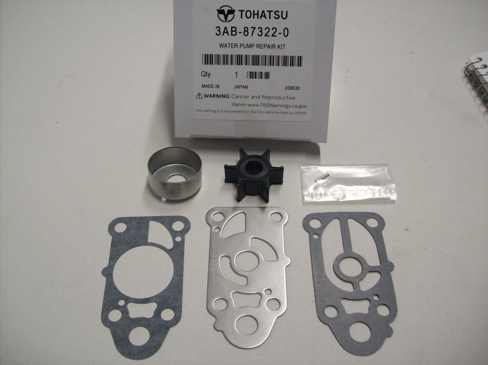 Tohatsu Water Pump Kit 3AB-87322-0 MFS2.5 MFS3.5 Outboard