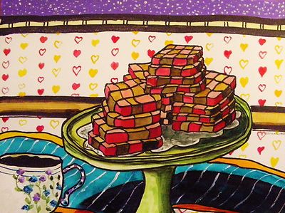 Original Cookie Still Life Food   REALISM Painting  John Williams art JMW 