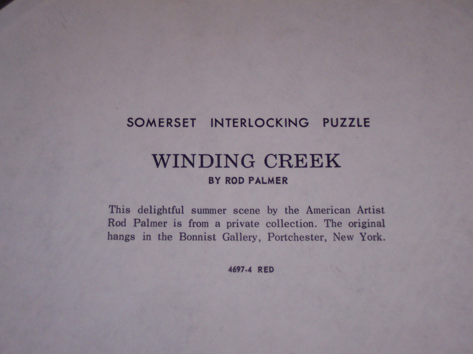 Vintage 1966, Somerset Full Circle Puzzle, Winding Creek, 650 pcs.14