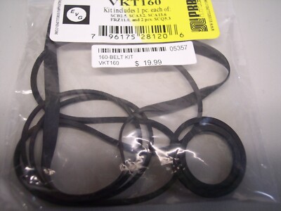 New PRB VKT160 Belt Kit for VCR, Cassette, CD and DVD Drives 