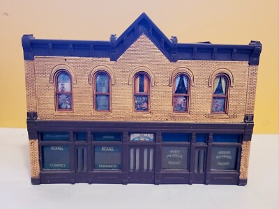Rexall Store Apt Bldg Model Train Accessory 5x5x6 inch Vintage Free Shipping